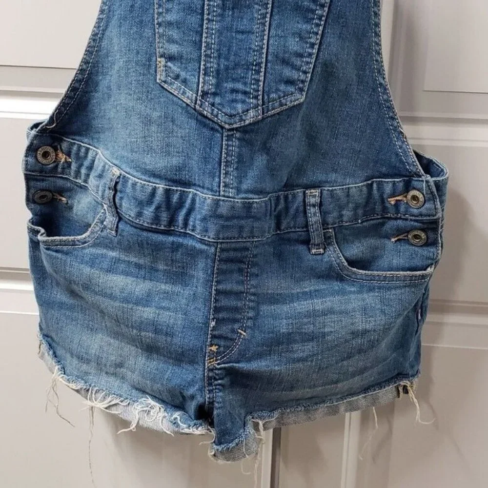 Abercrombie Kids Denim Overall Shorts Girls Size: XL